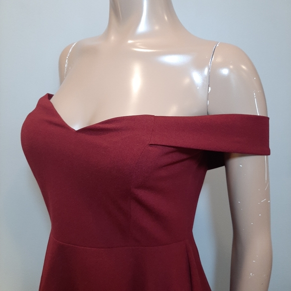 WINDSOR Off Shoulder High Low Formal Dress Sweetheart Fit & Flare - Picture 6 of 14